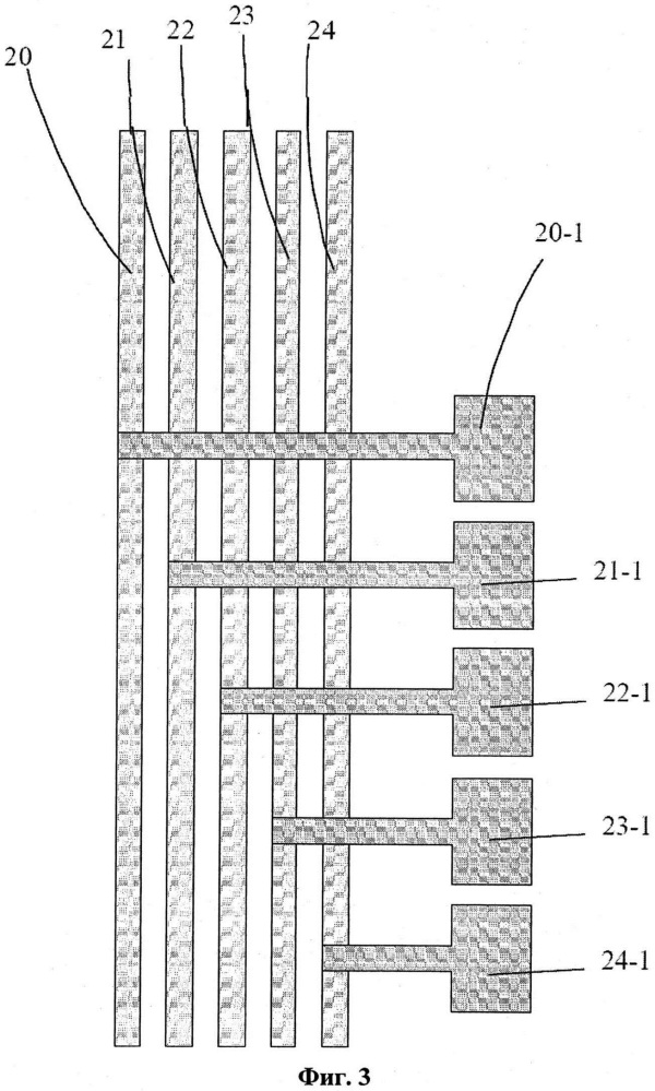 Структура металлических дорожек подложки матрицы (патент 2636800)