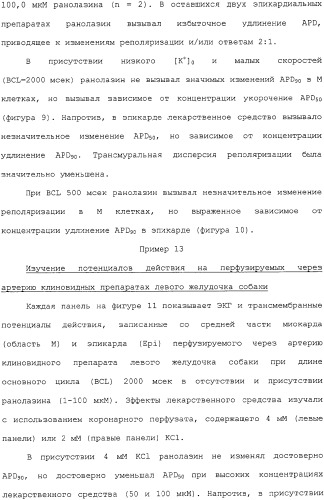 Применение ранолазина для изготовления лекарственного средства для лечения аритмий (патент 2325161)