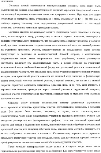 Настил пола, элемент пола и способ для изготовления элементов пола (патент 2403356)