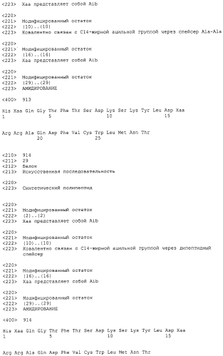 Основанные на амидах пролекарства пептидов глюкагонового надсемейства (патент 2550696)