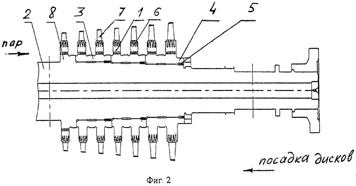 Ротор паровой турбины (патент 2282038)