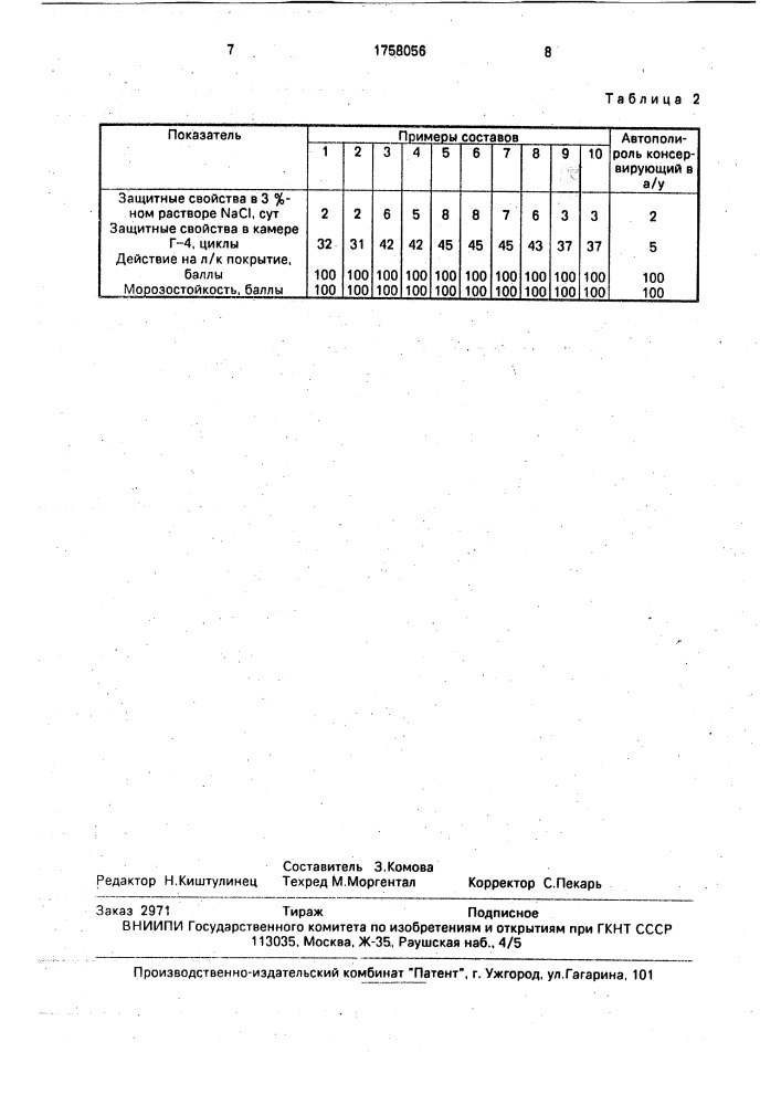 Состав для временного защитного покрытия (патент 1758056)