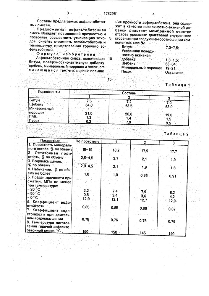 Асфальтобетонная смесь (патент 1782961)