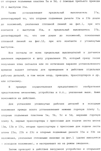 Способ накладывания листов шпона на основной листовой древесный материал (варианты) (патент 2360790)