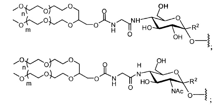 Глицерин-связанные пэгилированные сахара и гликопептиды (патент 2460543)