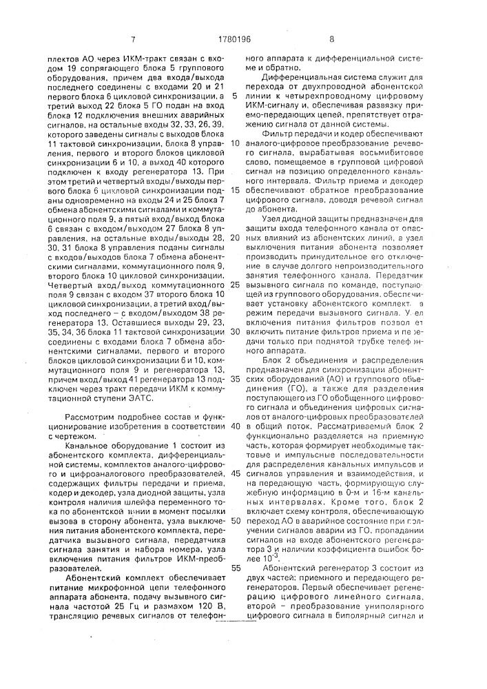 Цифровой концентратор для электронных автоматических телефонных станций (патент 1780196)