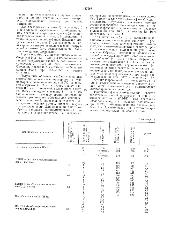 Полимерная композиция (патент 487907)