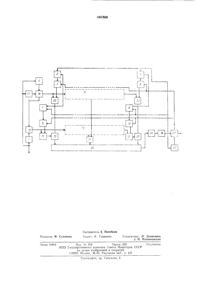 Адаптивный корректор сигналов с фазовой модуляцией (патент 595866)