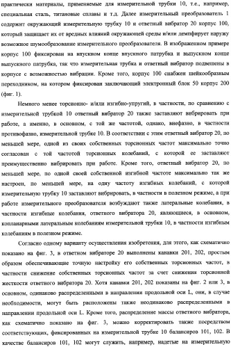 Кориолисов массовый расходомер, способ измерения массового расхода протекающей в трубопроводе среды, применение массового расходомера и способа измерения массового расхода протекающей в трубопроводе среды (патент 2339916)