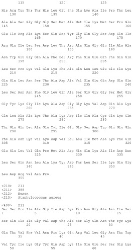 Композиции для иммунизации против staphylococcus aureus (патент 2508126)