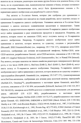 Антитело, содержащее fc-вариантную часть (варианты), фармацевтическая композиция, содержащая антитело, и способ лечения млекопитающего (патент 2325186)