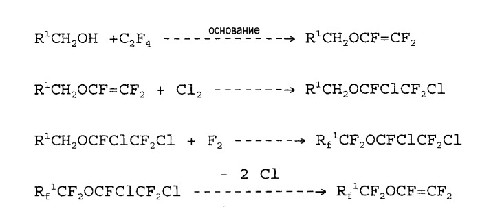Способ получения простых фторгалогенированных эфиров (патент 2433992)