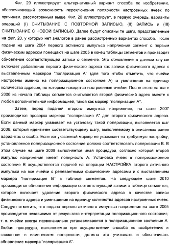 Способ уменьшения влияния мешающих напряжений в устройстве хранения данных, использующем пассивную матричную адресацию (патент 2320032)