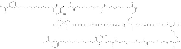 Дважды ацилированные производные glp-1 (патент 2559540)