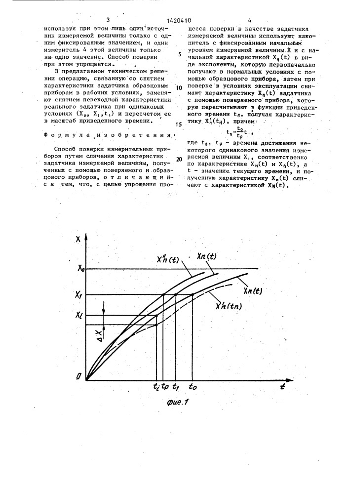 Способ поверки измерительных приборов (патент 1420410)