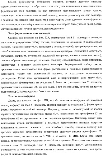 Оптический элемент, оптический компонент с антиотражающей функцией и исходная пресс-форма (патент 2468398)