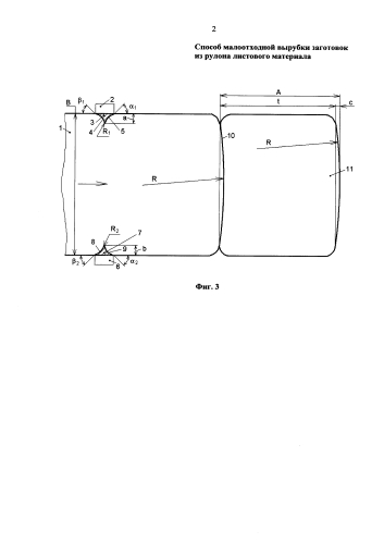 Способ малоотходной вырубки заготовок из рулона листового материала (варианты) (патент 2584833)