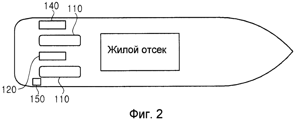 Система и способ подачи топливного газа корабля (патент 2607893)