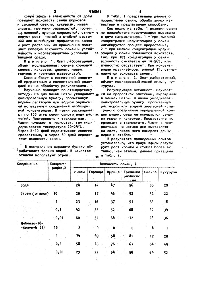 Регулятор роста растений (патент 936861)