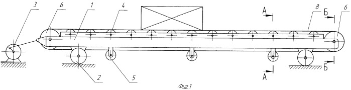 Ленточный конвейер с инерционным приводом (патент 2410314)