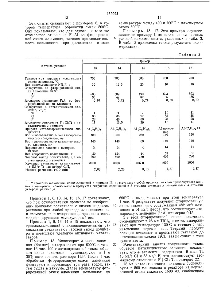 Способ получения полиолефинов (патент 439093)