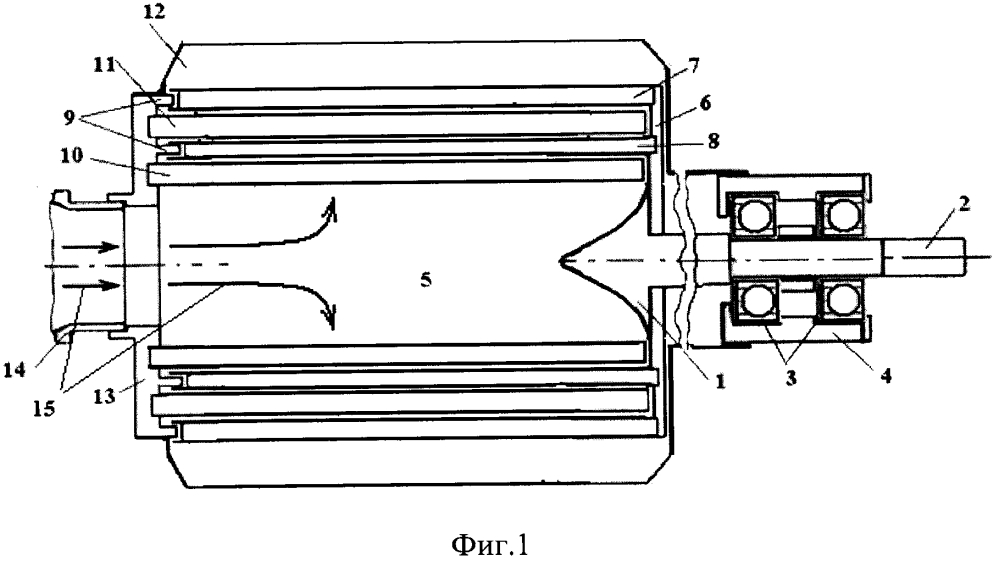 Многоступенчатая газовая силовая турбина с консольным расположением (патент 2654304)