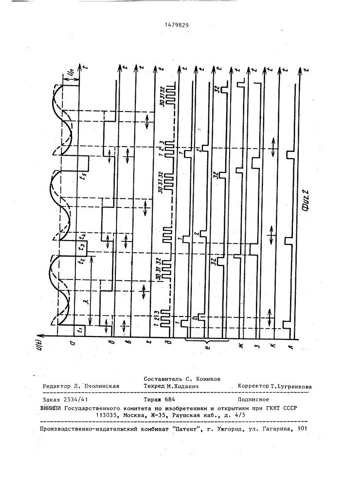 Оптико-электронное устройство для измерения линейных перемещений (патент 1479829)