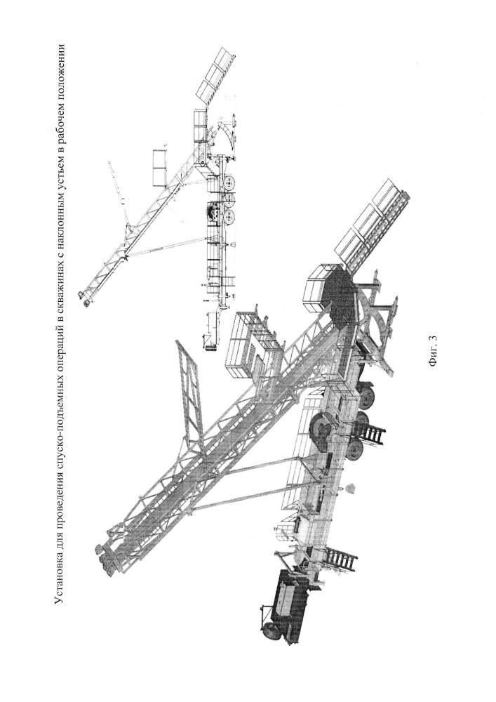 Установка для проведения спуско-подъемных операций в скважинах с наклонным устьем (патент 2641677)