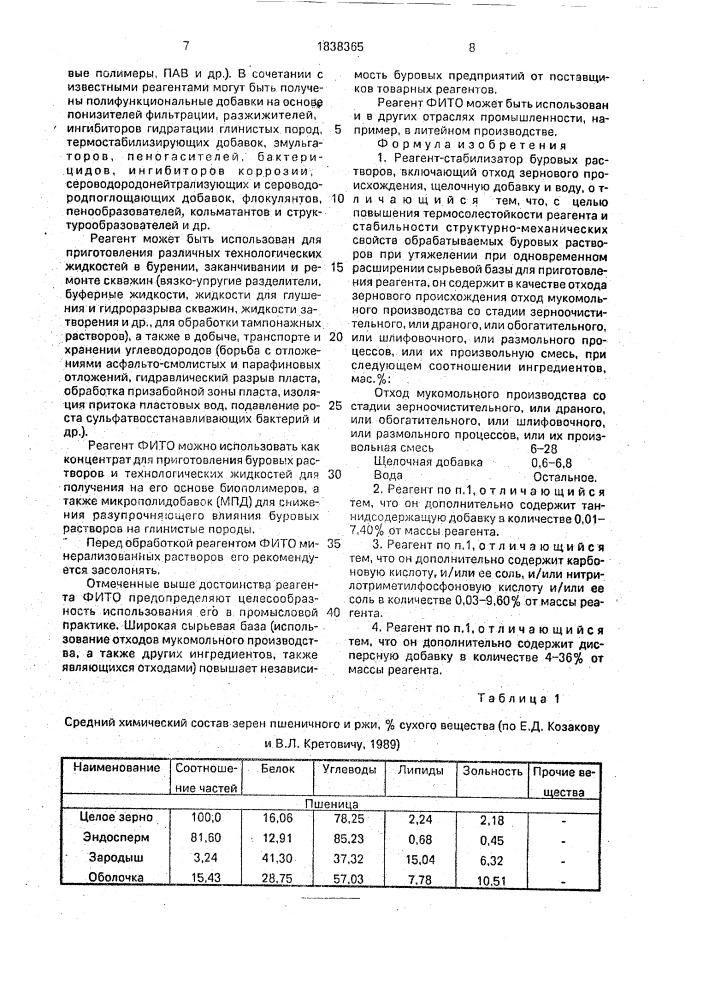 Реагент-стабилизатор буровых растворов (патент 1838365)