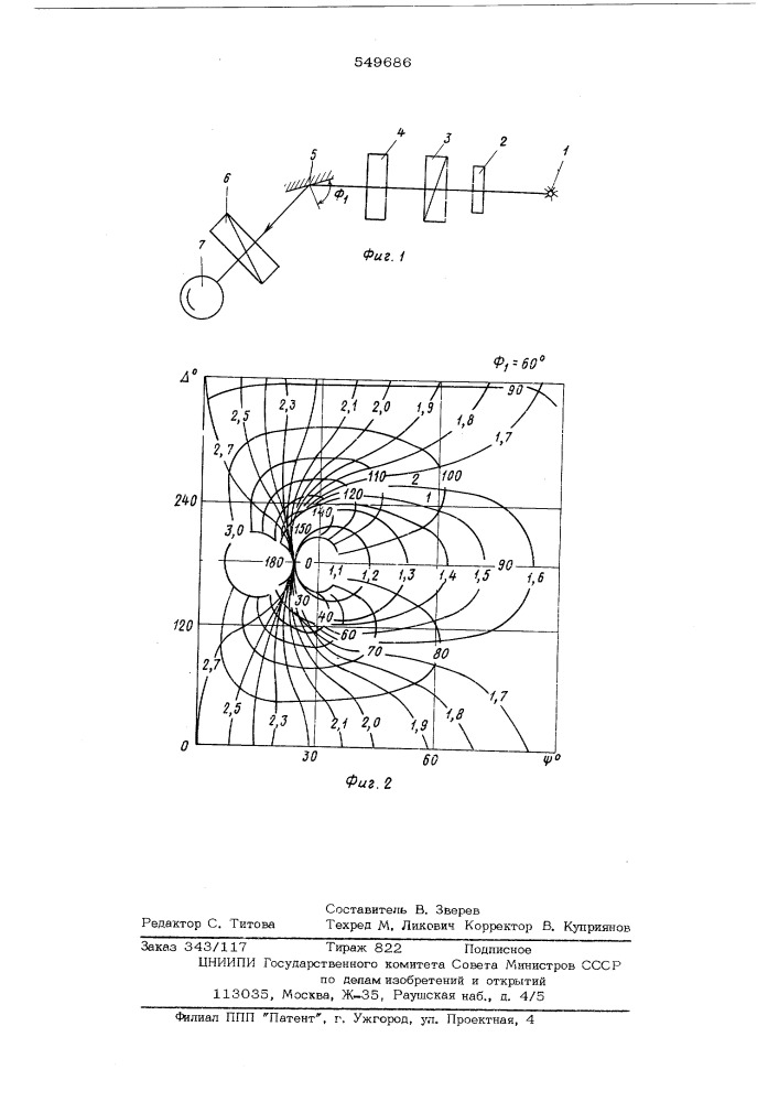 Способ определения длины волны светофильтра (патент 549686)