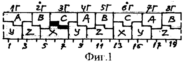 Трехфазная двухслойная электромашинная обмотка при 2p=16&#183;c полюсах в z=3(8&#183;b+3)&#183;c пазах (патент 2335069)