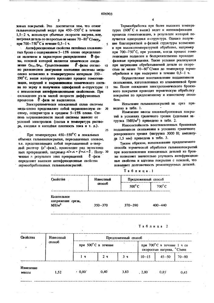 Способ термической обработки гальванопокрытий из оловянистых бронз (патент 606903)