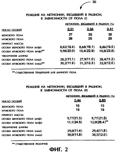 Способ увеличения массы и роста щенков и корм для щенков, подобранный с учетом их пола (патент 2306716)