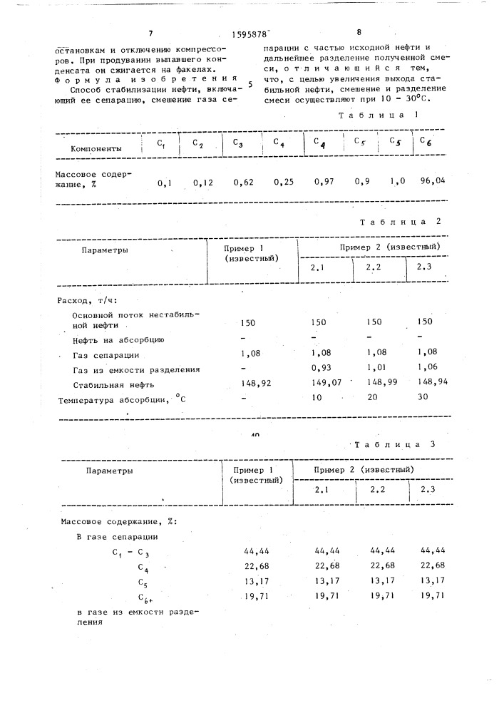 Способ стабилизации нефти (патент 1595878)