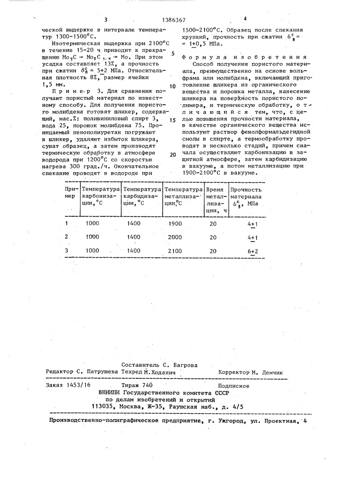 Способ получения пористого материала (патент 1386367)