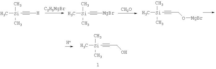 Способ получения 1-триметилсилилпропаргилового спирта и дипропаргилового эфира щавелевой кислоты (патент 2373215)