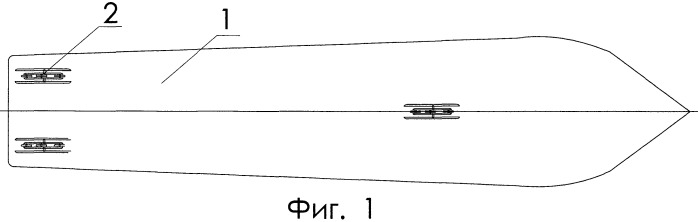 Лодка с килями в виде шагающих колесных блоков (патент 2544909)