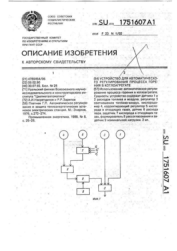 Регулирование процесса горения