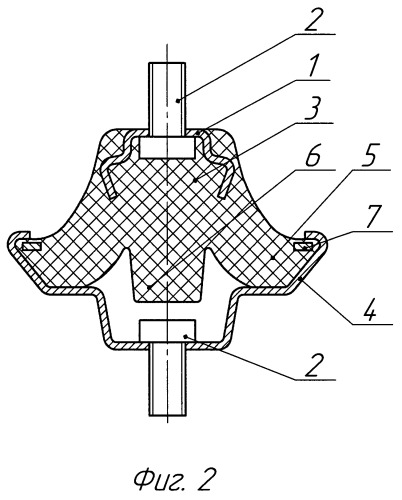 Виброизолирующая опора силового агрегата (патент 2493452)