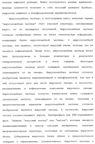 Композиции, содержащие cpg-олигонуклеотиды и вирусоподобные частицы, для применения в качестве адъювантов (патент 2322257)