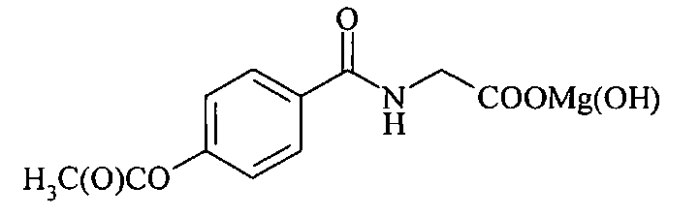 Основная магниевая соль n-(4-ацетоксибензоил)глицина, обладающая церебропротективным действием (патент 2570204)