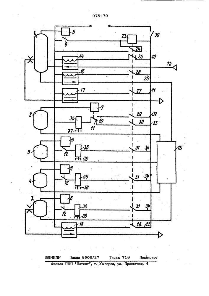 Устройство для испытания тормозных приборов железнодорожного подвижного состава (патент 975479)