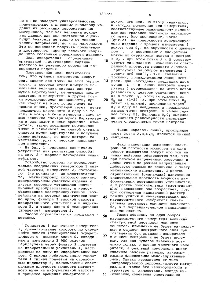 Способ магнитошумового контроля механических напряжений (патент 789722)