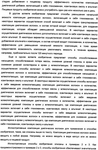 Композиция диетических волокон, включающая в себя глюкоманнан, ксантановую смолу, альгинат и липид (патент 2473245)