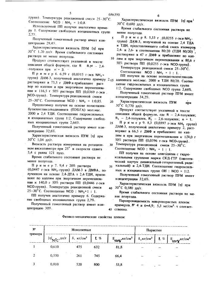 Способ получения полиуретанмочевин в растворе (патент 686390)