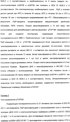 Продуцирование il-21 в прокариотических клетках-хозяевах (патент 2354703)