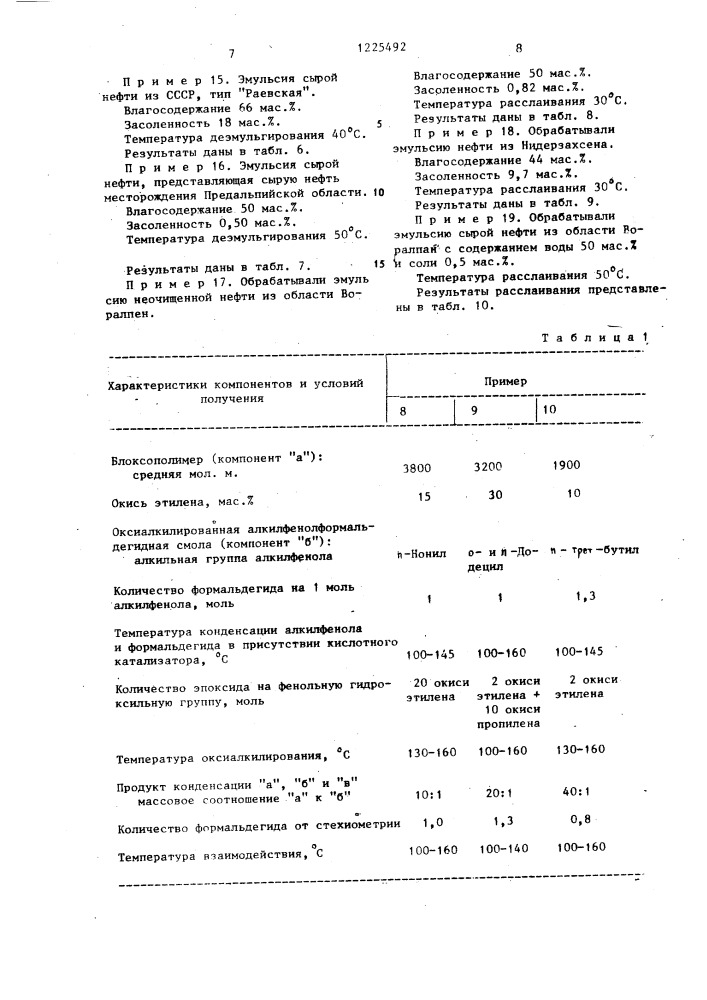 Способ расслаивания эмульсий нефти типа "вода в масле (патент 1225492)