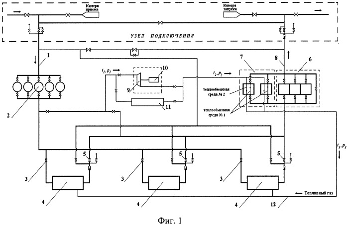 Способ перекачки газа (варианты) и компрессорная станция для его осуществления (варианты) (патент 2484360)