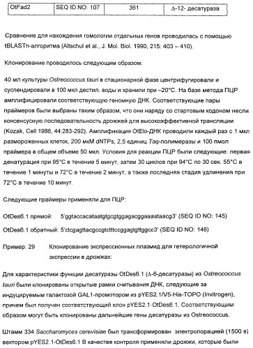 Способ получения полиненасыщенных жирных кислот в трансгенных растениях (патент 2449007)