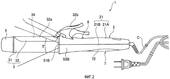 Щипцы для укладки волос (патент 2437602)